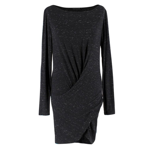 Donna Karan Black Speckled Twist Dress