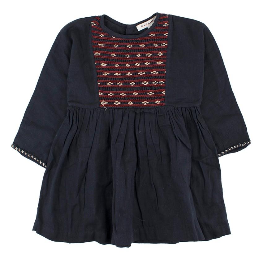 Caramel Girls 18M Cotton Navy Dress