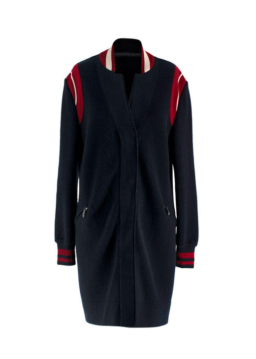Ermanno Scervino Navy and Red Longline Jacket