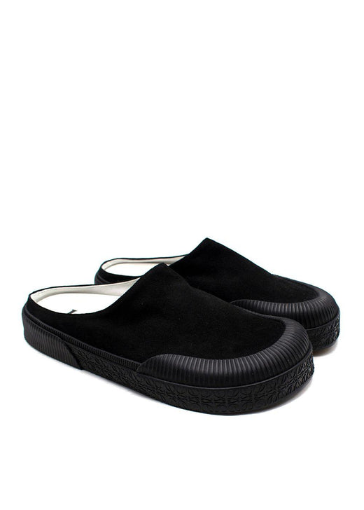 Loewe Black Suede Plimsoll Mules