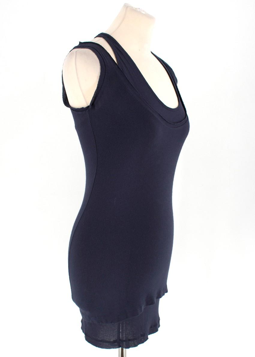 Donna Karen Navy Double Vest Top