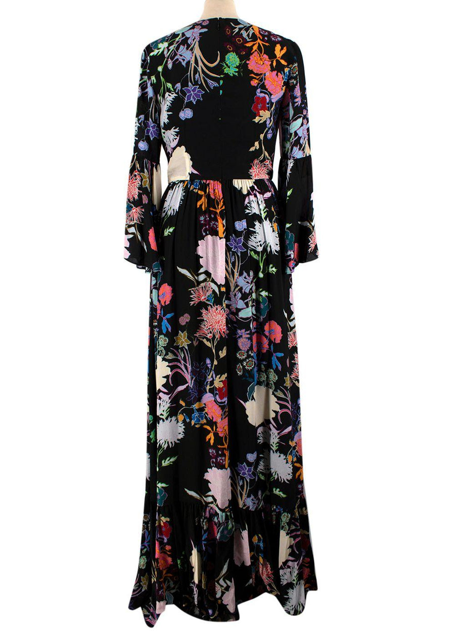 Borgo De Nor Jardin Black Astrea Crepe Maxi Dress