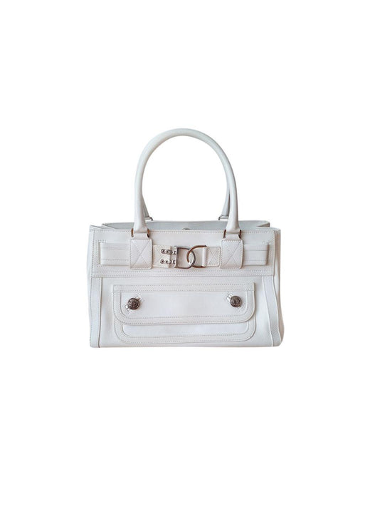 White leather Flight bag
