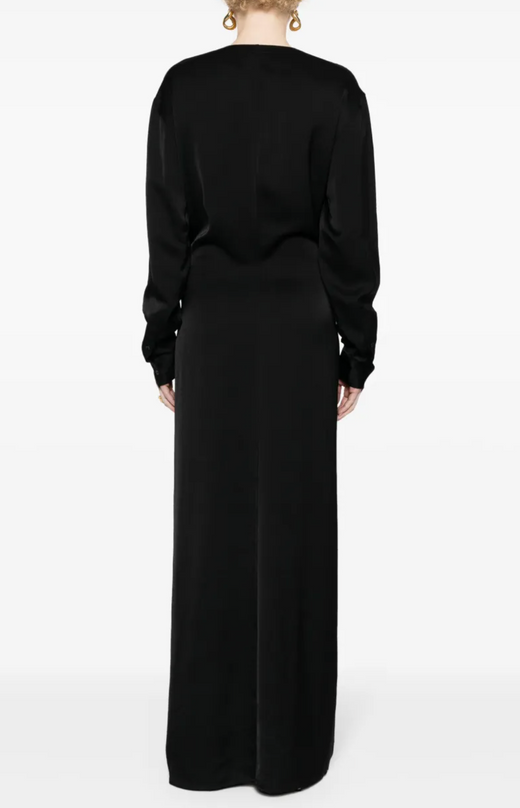 Toteme Knot-Detail Satin Dress