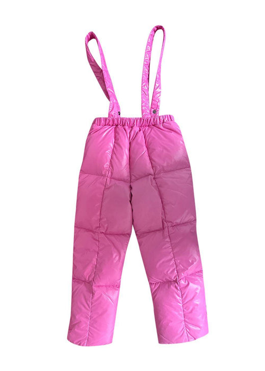 Moncler Kids Pink Ski Salopette Trousers