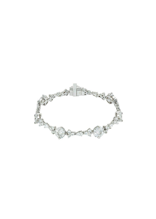 18ct white gold & white diamond bracelet 6.77TDW