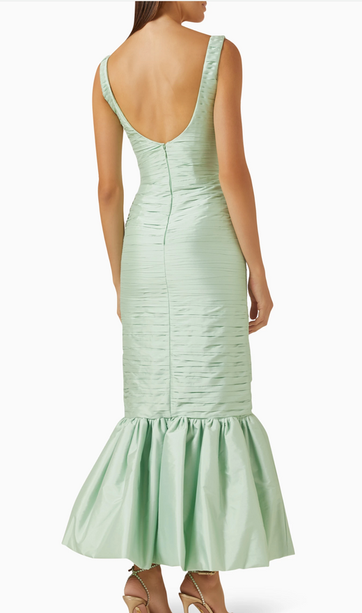 Sandra Mansour Daffodil Pleated Maxi Dress