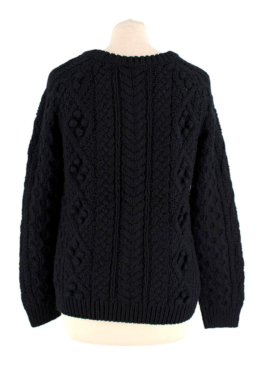 Isabel Marant Black Cable Knit Jumper