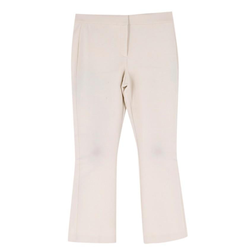 Theory White Slim Fit Cropped Trousers