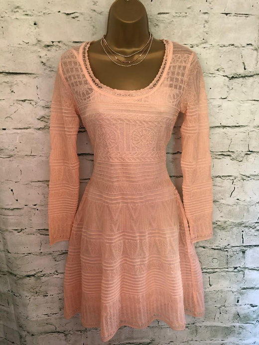 Missoni Peach Crochet Knit Dress