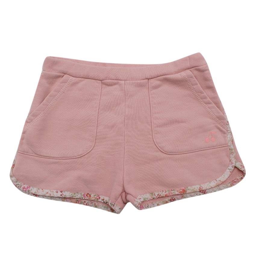 Bonpoint Pink Shorts With Floral Trim