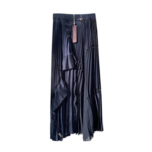 High by Claire Campbell Navy Pleated Midi Skirt