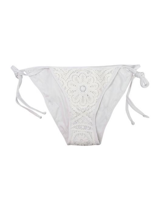 Borgo De Nor x Talia Collins White Crochet Divona Tie Bikini