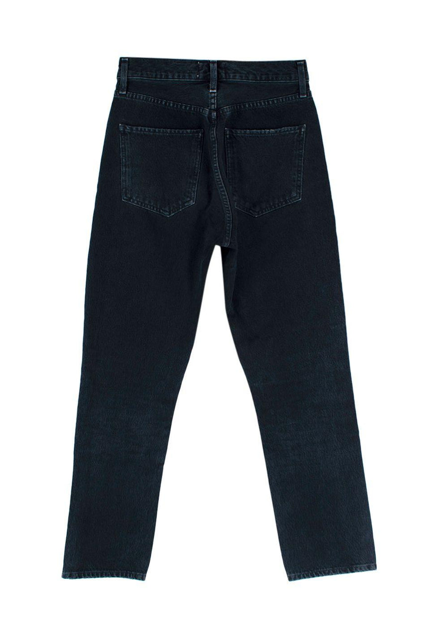 Agolde Black Straight Leg Denim Jeans