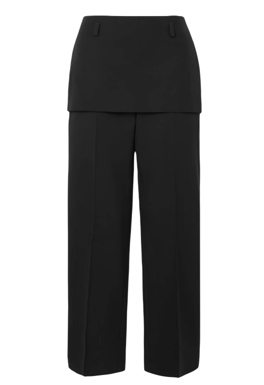 Toteme Layered Wool-Twill Straight-leg Trousers