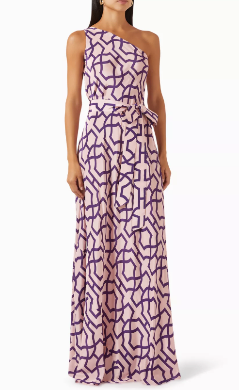 Alexandra Miro Odetta One-shoulder Dress in Crepe de Chine