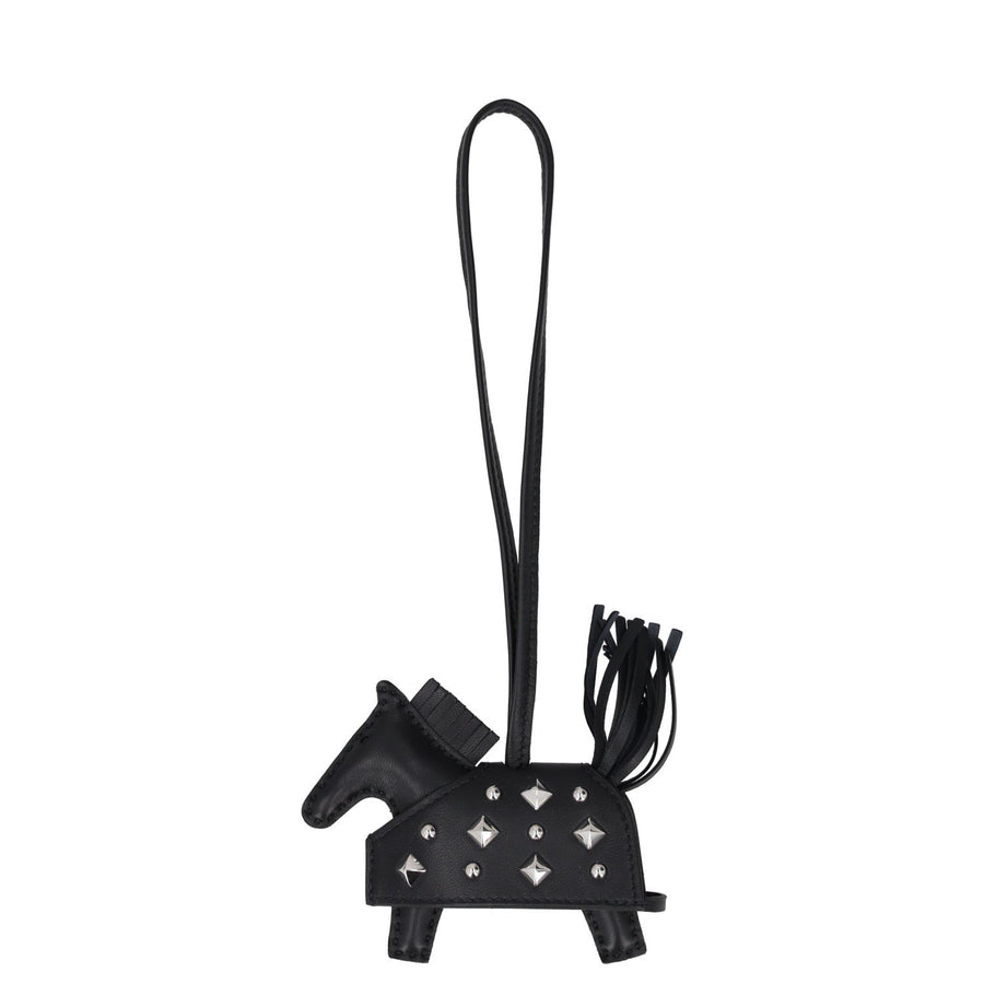 Hermes Rodeo Robeo Rock Pm Charm Black Leather Accessory