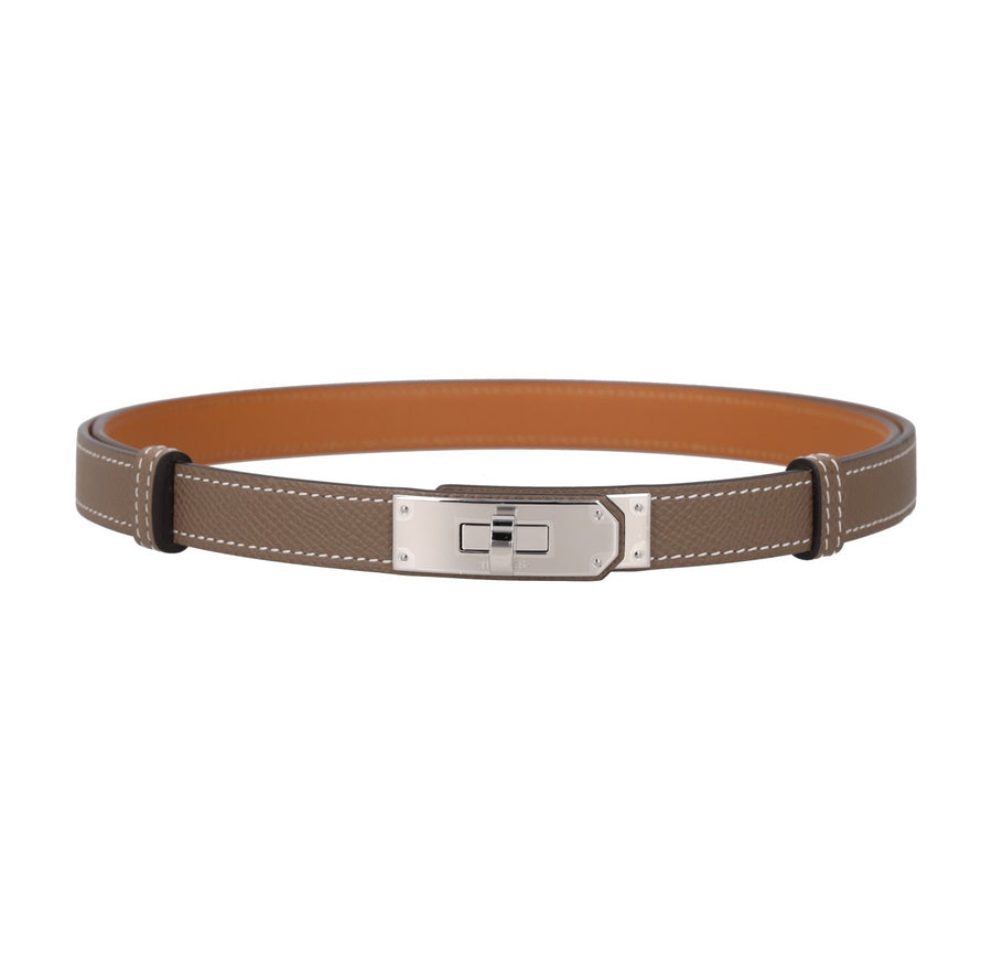 Hermès Leather belt in Epsom calfskin with Kelly buckle 18