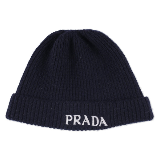 Prada Logo-Embroidered Beanie