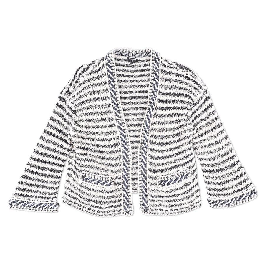 Chanel 18P 2018 Black & White Tweed Cardigan Jacket