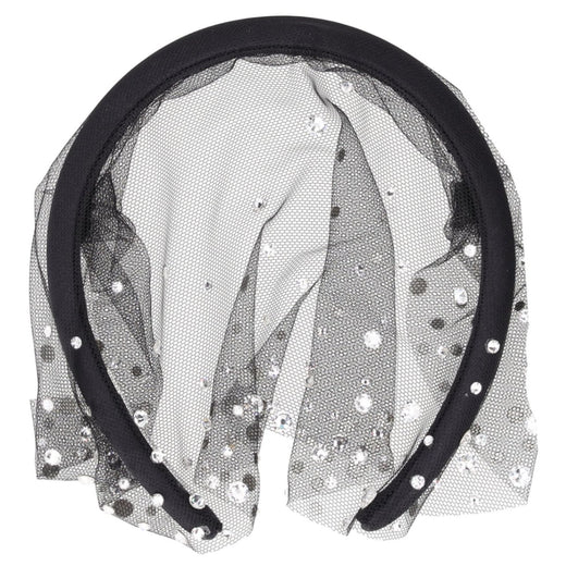 Jennifer Behr White Crystal Sydney Voilette Hair Accessory