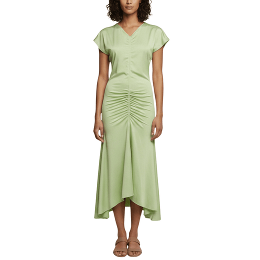 Victoria Beckham Sleeveless Ruched Jersey Dress