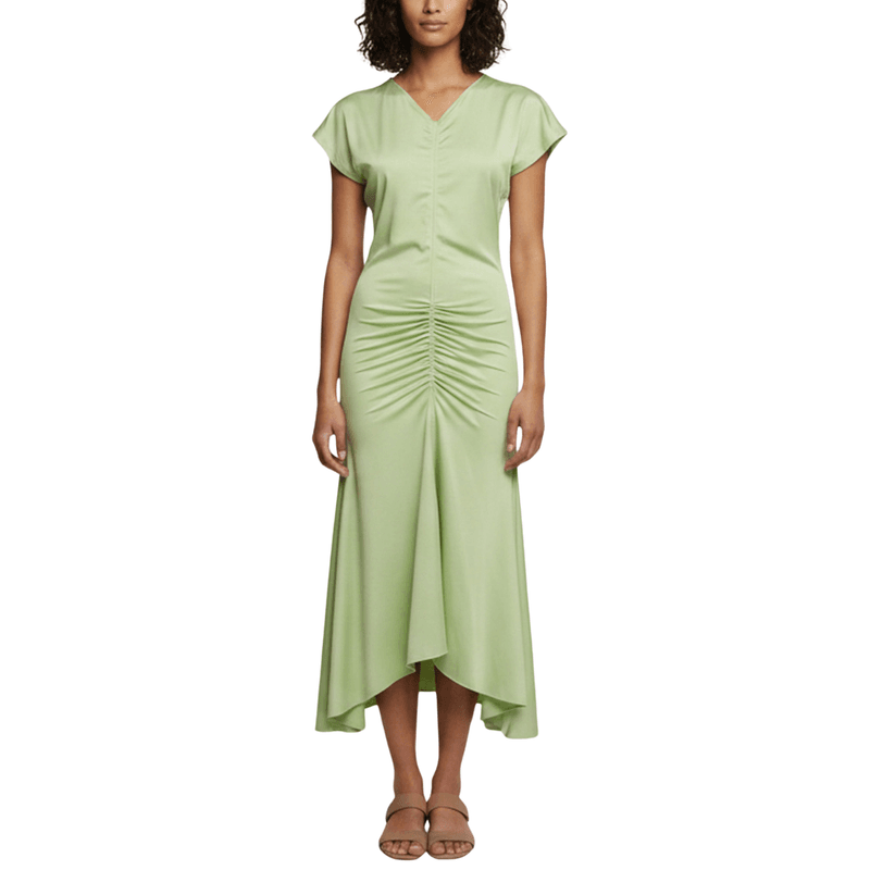 Victoria Beckham Sleeveless Ruched Jersey Dress