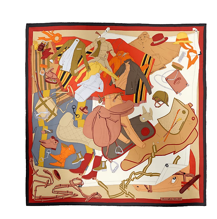 Hermès Pele-Mele Sellier Scarf 70