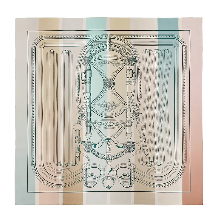 Hermès Grand Tralala Double Face Scarf 90