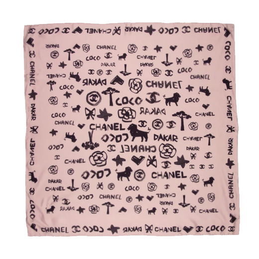 Chanel Paris-Dakar Silk Square Scarf
