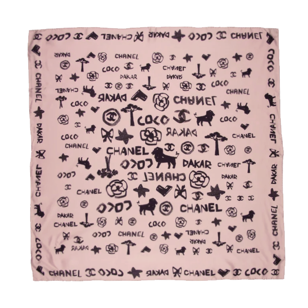 Chanel Paris-Dakar Silk Square Scarf