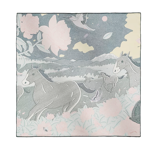 Hermès Ivresse Au Vent scarf 70