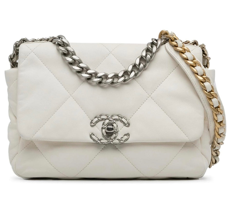 Chanel No 19 Leather Shoulder Bag Medium