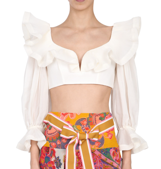 Zimmermann The lovestruck Cropped Top