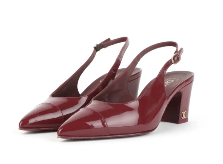 Chanel Burgundy Patent Leather 39,5 Shoes