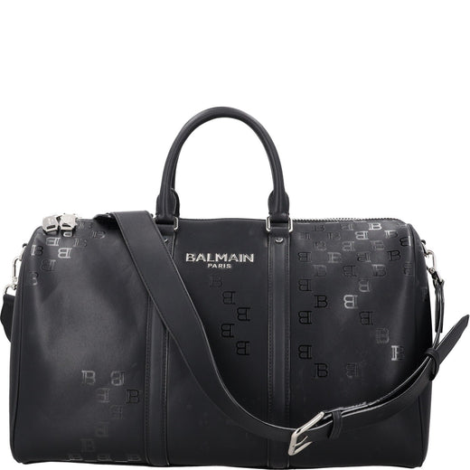 Balmain Monogram Leather 24H Duffle Bag