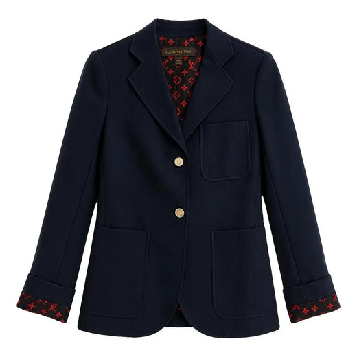 Louis Vuitton Navy blue Polyester Jackets FR 36