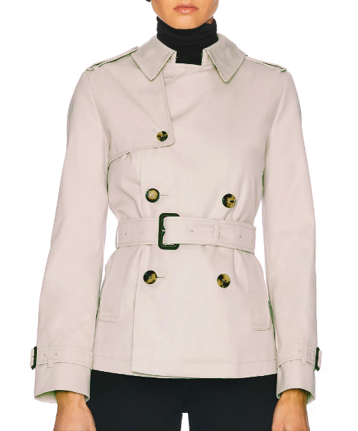 Burberry Gabardine Short Trench Coat