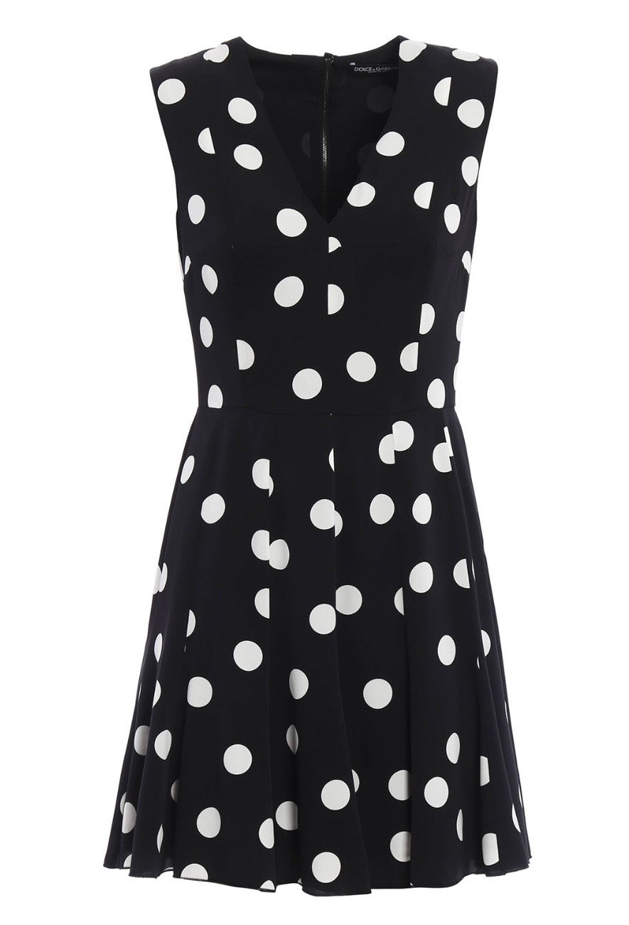 Dolce & Gabbana Black and white Silk Day dress
