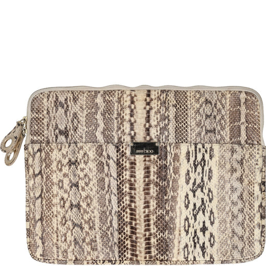 Jimmy Choo Ryan Elaphe Snakeskin Laptop Case