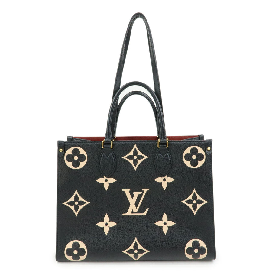 Louis Vuitton Onthego Bicolor Monogram Empreinte Giant Black Leather Bag