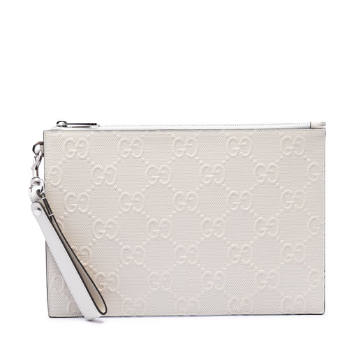 GG Embossed Perforated Calfskin Wristlet Clutch - Image 1