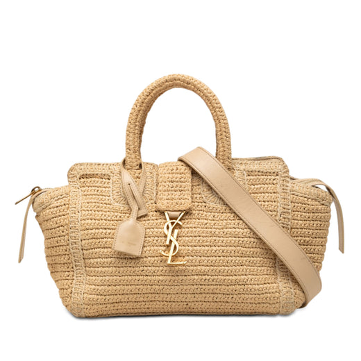 Baby Raffia Monogram Downtown Cabas - Image 1