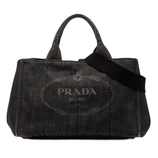 Small Denim Canapa Logo Satchel - Image 1