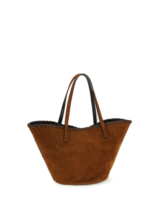 Staud Caro Shoulder Bag — Brown Calf Leather