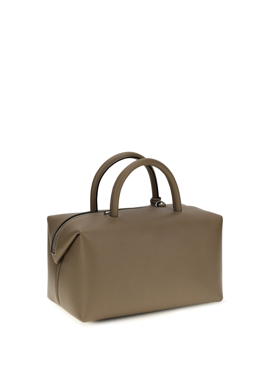 Max Mara Holdall Top Handle Bag — Beige Calf Leather