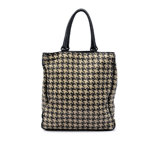 Nappa Intrecciato Houndstooth Vertical Tote - Image 1