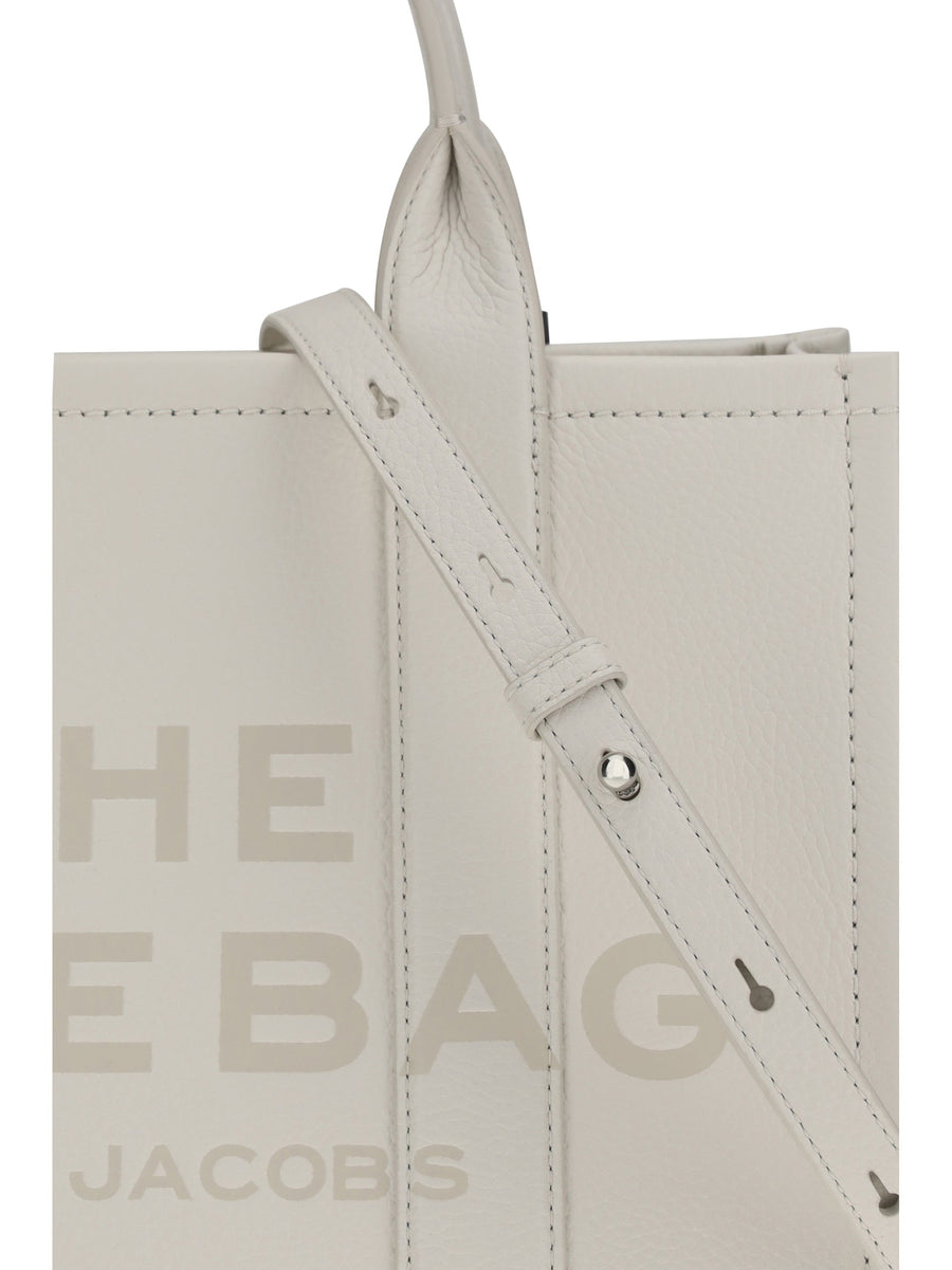Marc Jacobs Grained Calf Leather Tote Bag — White