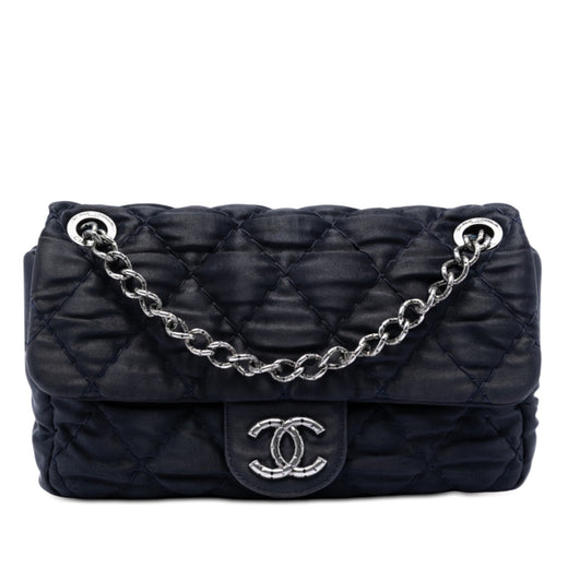 Medium CC Quilted Satin Single Flap - Image 1