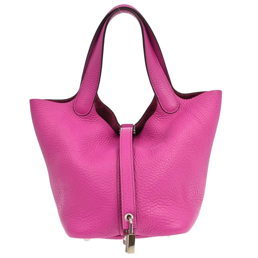 Hermes Picotin Lock Clemence Pink Leather Bag